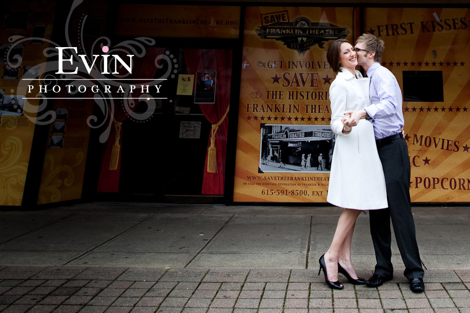 Franklin Theater Engagement Photo in Downtown Franklin, TN