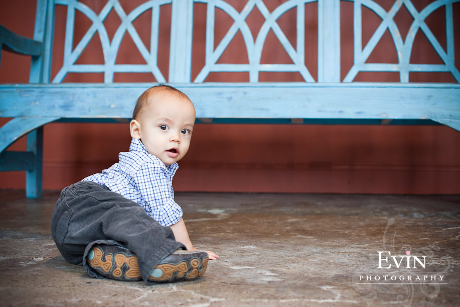 9 month old portraits Downtown Franklin, TN Factory