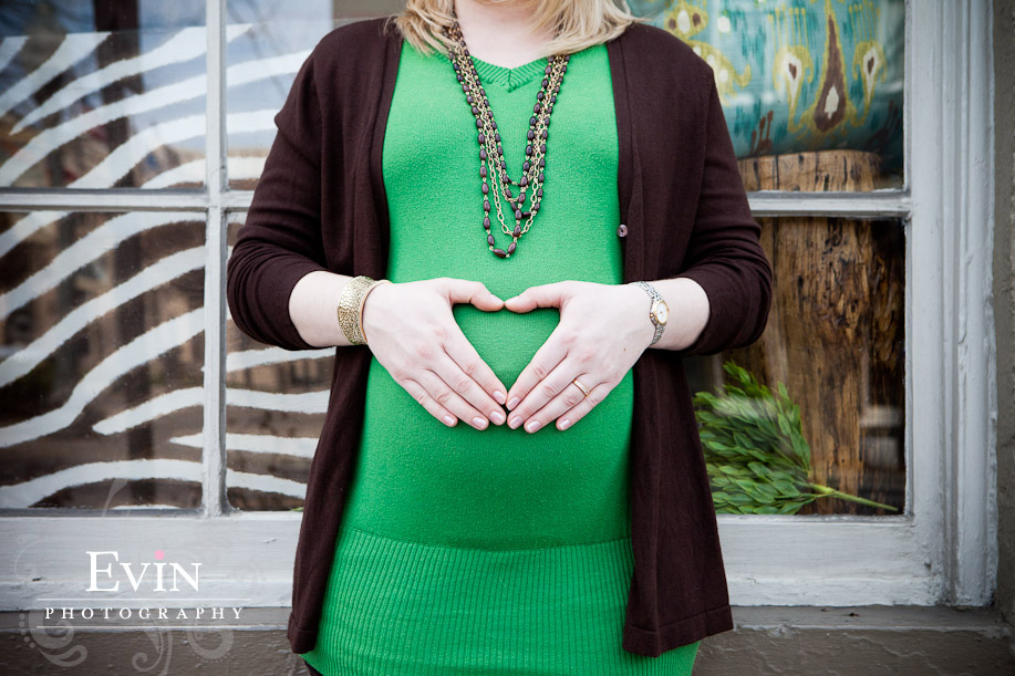 Maternity Portraits in Downtown Franklin, TN