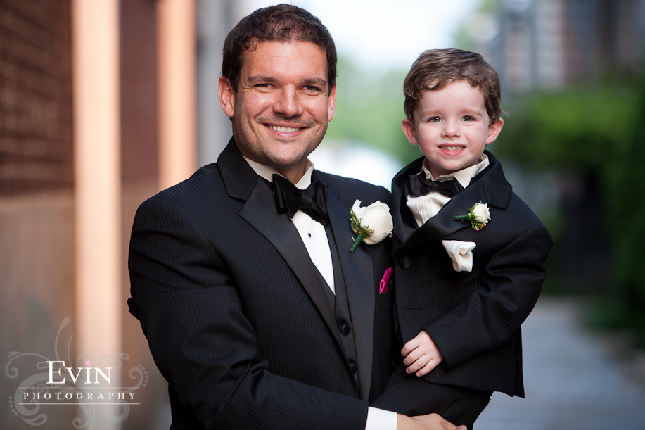 Groomsman and ring bearer at Bethany & Jay Alexander's Wedding in Brentwood, TN