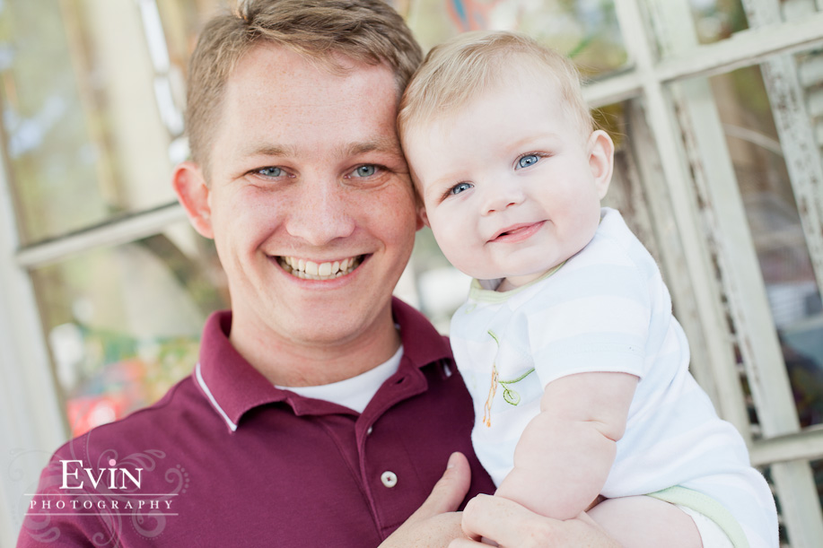 6 month baby boy and family portraits in downtown franklin, tn