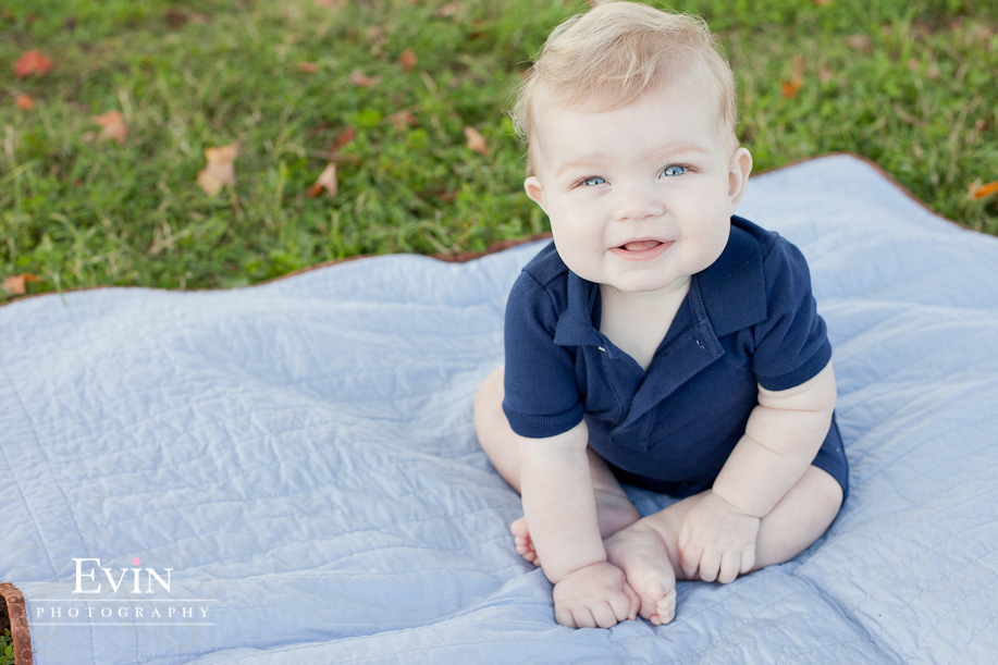 6 month baby boy and family portraits in downtown franklin, tn