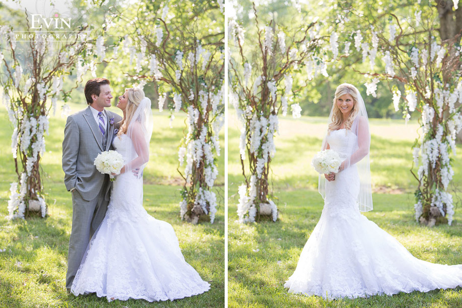 outdoor wedding ceremony and reception in Lebanon, TN just outside of Nashville, TN by wedding photographer Evin Photography