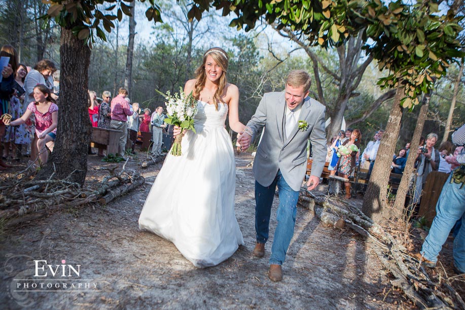 South Georgia Outdoor wedding exit with birdseed