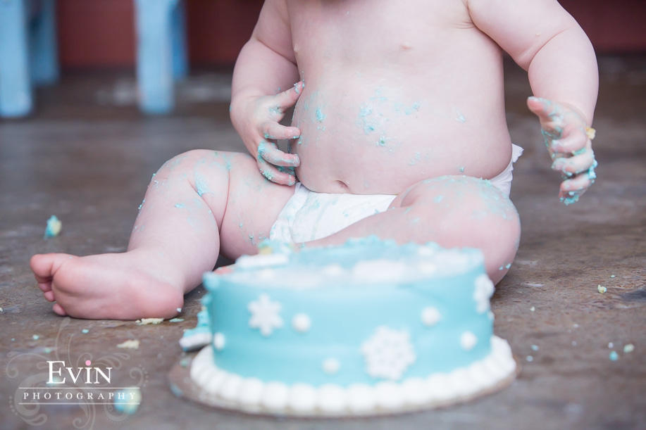 one year child baby smash cake photo session by Nashville Portrait Photographer Evin Photography (8)