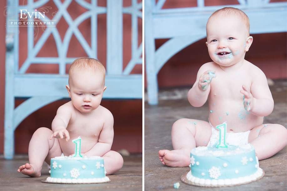 one year child baby smash cake photo session by Nashville Portrait Photographer Evin Photography (2)
