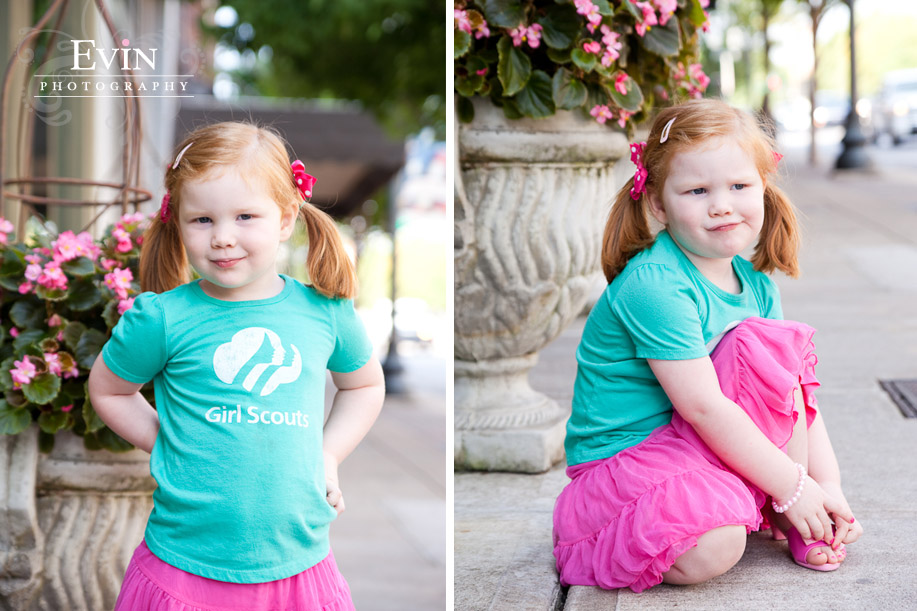 Child Portraits in Downtown Franklin, TN