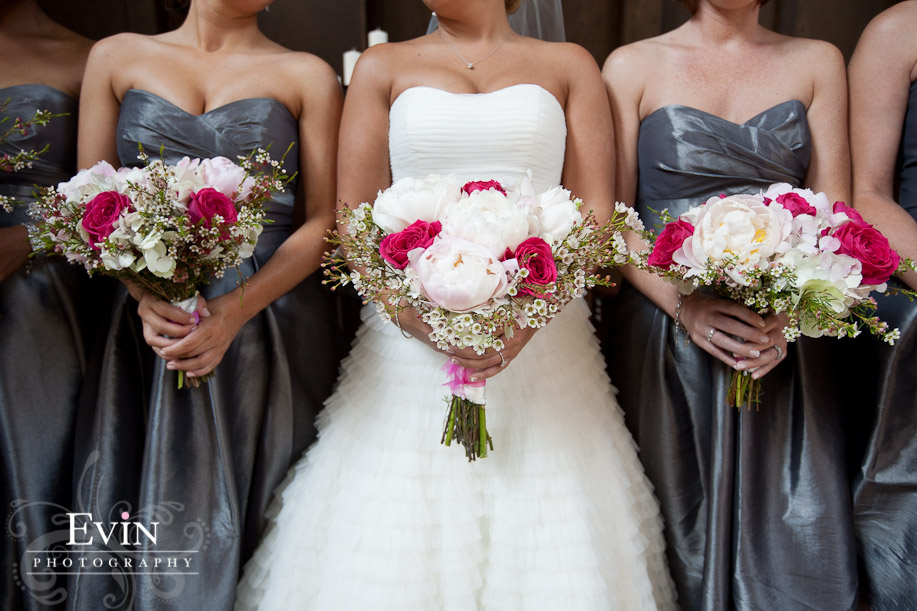 Bridesmaid dresses & flowers at Bethany & Jay Alexander's Wedding in Brentwood, TN