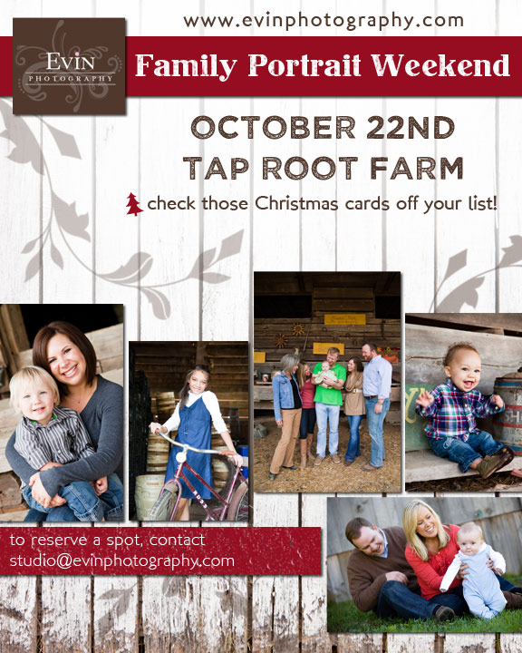 Fall Family Portraits at Tap Root Farm in Franklin, TN just south of Nashville for Christmas Cards