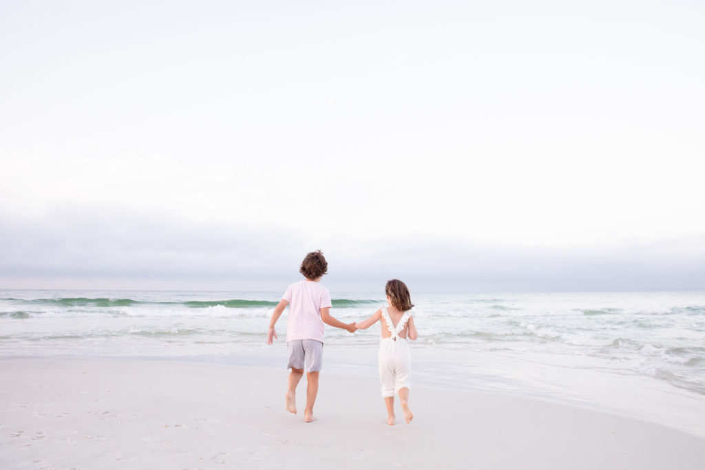 Sunrise lifestyle family photos for Sketch & Co on 30A in Rosemary Beach Florida